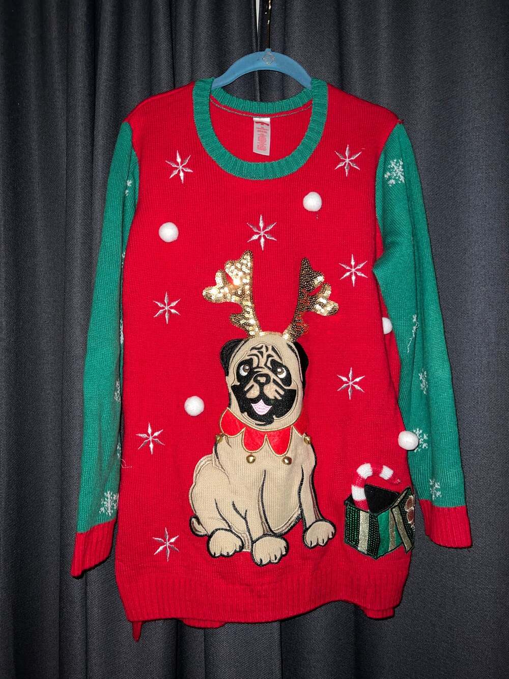 Ugly Christmas Sweater Xmas Size 2X Dog